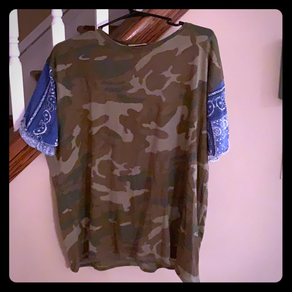 Free People “We the Free” camo shirt
